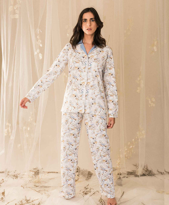 Pijama Set - Monalisa Floral- Venus Blue Collection