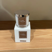  Candle White Gloss Shiny Silver Lid Bergamot Amber 8oz (CalmMe)